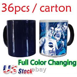 US Stock 11OZ Color Changing Mugs, Blank Sublimation Magic Cup Black/Glossy