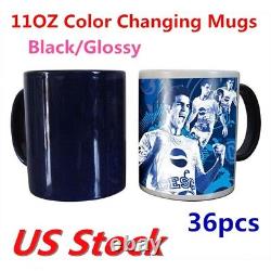 US Stock 11OZ Color Changing Mugs, Blank Sublimation Magic Cup Black/Glossy