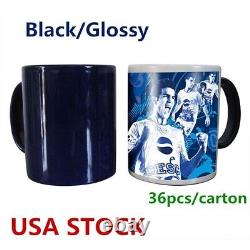 US Stock 11OZ Color Changing Mugs, Blank Sublimation Magic Cup Black/Glossy