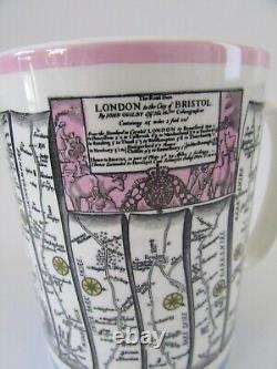 VTG Wedgwood Large London to Bristol John Ogilby Map Mug