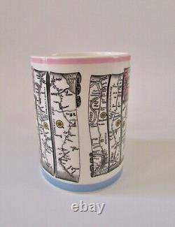 VTG Wedgwood Large London to Bristol John Ogilby Map Mug