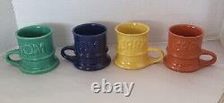 Vintage 1940s Set Of 4 Tom & Jerry Mug By Garden City Pottery CA