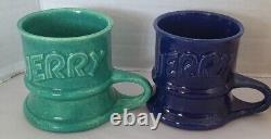 Vintage 1940s Set Of 4 Tom & Jerry Mug By Garden City Pottery CA