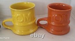 Vintage 1940s Set Of 4 Tom & Jerry Mug By Garden City Pottery CA