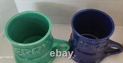 Vintage 1940s Set Of 4 Tom & Jerry Mug By Garden City Pottery CA