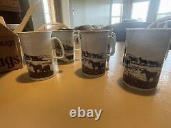 Vintage Dunoon Ceramics Mugs Set of 6 Made In Scotland