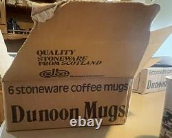 Vintage Dunoon Ceramics Mugs Set of 6 Made In Scotland