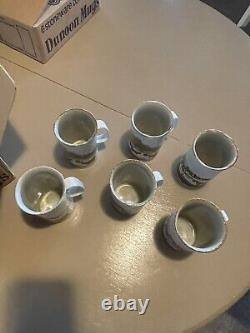 Vintage Dunoon Ceramics Mugs Set of 6 Made In Scotland