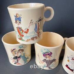 Vintage Fiesta Tom and Jerry mug set