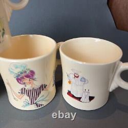 Vintage Fiesta Tom and Jerry mug set