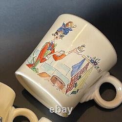 Vintage Fiesta Tom and Jerry mug set