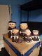 Vintage Goebel Ceramic Monk Friar Figurine Mug Cup Western Germany 7pc