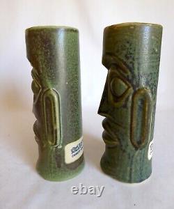 Vintage Mark Thomas Outrigger Cannery Row Monterey Sneaky Tiki Ceramic Mugs New