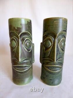 Vintage Mark Thomas Outrigger Cannery Row Monterey Sneaky Tiki Ceramic Mugs New