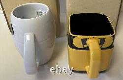 Wall-e Wall E Eve DISNEY STORE PIXAR Ceramic 16oz 3D COFFEE Mug Set VERY RARE NE