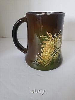 Weller Pottery First Line Dickens Ware Chrysanthemum 5 Mug