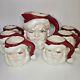 Winking Santa Pitcher Mug Set Ceramic Vintage Jolly Happy Smiling Hand Painted