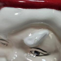 Winking Santa Pitcher Mug Set Ceramic Vintage Jolly Happy Smiling Hand Painted