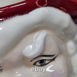 Winking Santa Pitcher Mug Set Ceramic Vintage Jolly Happy Smiling Hand Painted